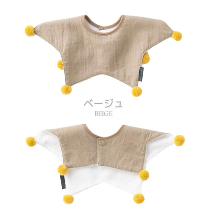 日本製スタイ防水赤ちゃん星型ぼん天スタイホイップクリーム女の子男の子新生児ビブベビースタイベビービブ前かけよだれかけ無地ベビー服春夏秋冬お出かけかわいいギフト出産祝いセレモニー入園祝い食事