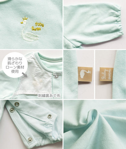 【日本製】パステルカラーツーウェイオール長袖新生児服50cm-60cm男の子女の子カラバリ天竺出産祝いギフトプレゼント出産準備春夏秋冬赤ちゃんおしゃれかわいいベビー服兼用ドレスロンパースコンビドレス2WAYドレス