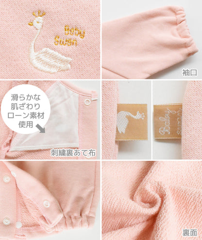 日本製ツーウェイオールカバーオールロンパース40cm50cm2500g低出生体重児裏毛スウェット2wayオールベビースワン新生児ベビー服男の子女の子ベビー服春秋冬おしゃれかわいい出産祝い出産準備レビュー特典対象