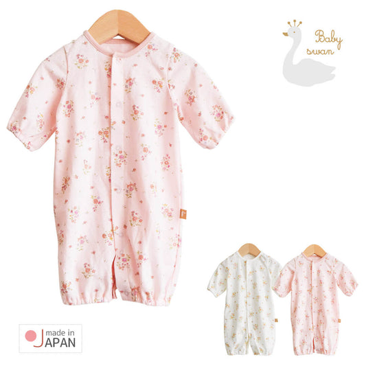小花柄プリントツーウェイドレス長袖女の子日本製