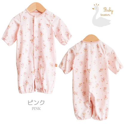 小花柄プリントツーウェイドレス長袖女の子日本製