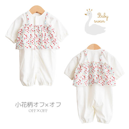 小花柄プリントツーウェイドレス長袖女の子日本製