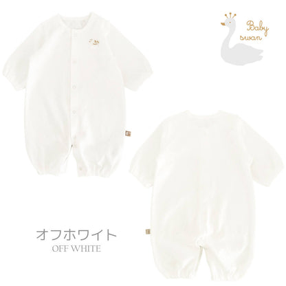 日本製ツーウェイオールカバーオールロンパース長袖50cm60cmサークルドット2wayオールベビースワン男の子女の子男女兼用ベビー服新生児ベビー服コンビドレス春夏秋服シンプルおしゃれかわいいギフト出産準備