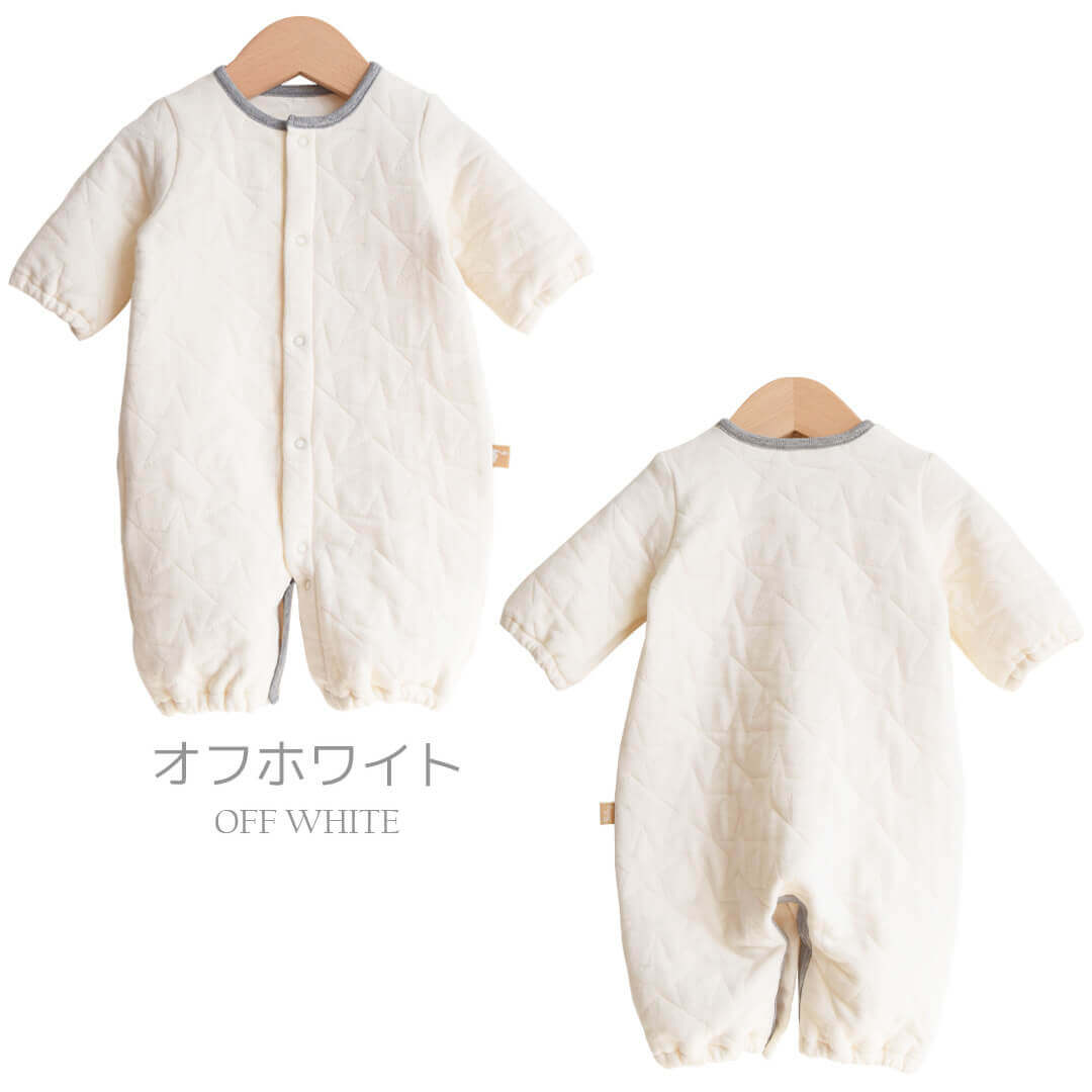 新生児ツーウェイオール秋冬50cm-60cm【日本製】ベビースワン星のキルトツーウェイオール長袖ベビー服男の子女の子星柄2wayオールコンビドレスロンパース春秋冬服おしゃれかわいいギフト出産祝い