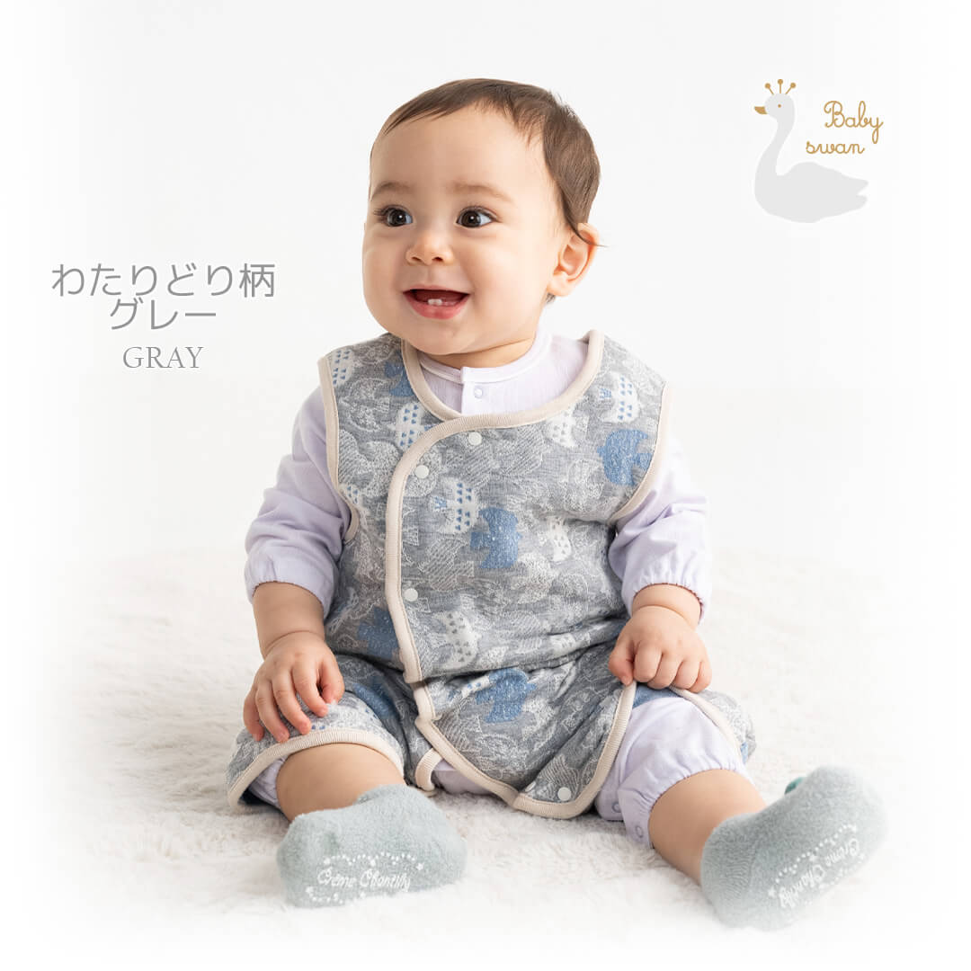 日本製スリーパー～2才キルトスリーパーベビー赤ちゃん子供男の子女の子部屋着寝冷え対策寝冷え予防羽織はおりベスト温度調節春秋冬おしゃれかわいいギフト出産祝い出産準備