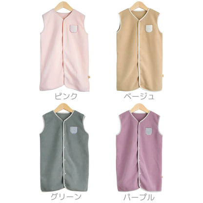 日本製スリーパーベビー赤ちゃん80cm90cn100cmエコフリースおやすみウェアベビースワン男の子女の子男女兼用足つき2way部屋着寝冷え対策羽織ベスト温度調節防寒秋冬子供かわいいギフト出産祝い出産準備