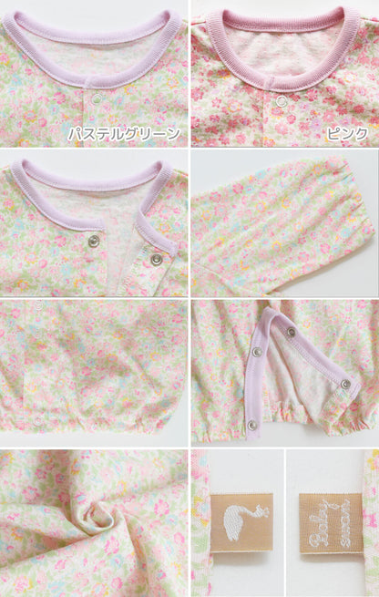 小花柄プリントツーウェイドレス長袖女の子日本製
