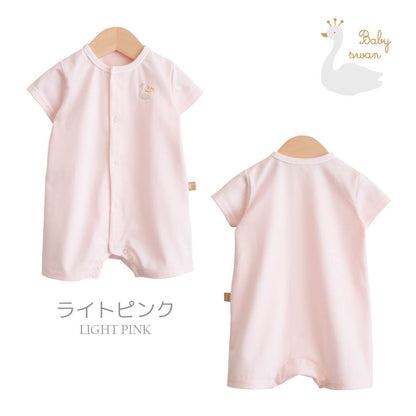 ロンパース60cm70cm80cm日本製ベビースワン天竺Ｔオール半袖新生児服ベビー服男の子女の子Ｔオールプレオールつなぎ足なし春夏秋コットン無地北欧おしゃれかわいい出産祝い出産準備ベビー赤ちゃん