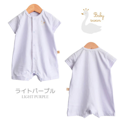 カバーオール60cm70cm80cm【日本製】ベビースワン風船柄プリントTオール半袖新生児服ベビー服男の子女の子Ｔオールロンパースプレオールつなぎ春夏秋北欧おしゃれかわいい出産祝い出産準備