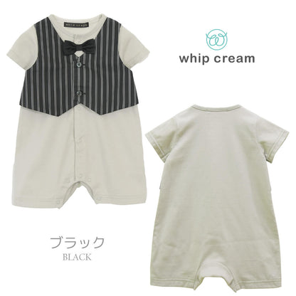 日本製セレモニードレス夏男の子70cm80cmホイップクリームセレモニーロンパース半袖夏服新生児ベビー服フォーマルオケージョン結婚式Tオールつなぎ足なし春春夏おしゃれハーフバースデー出産祝いお宮参り