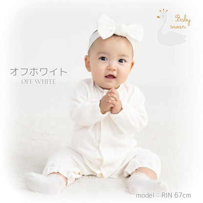 日本製カバーオールロンパース70cm80cm長袖天竺無地カバーオールベビースワンベビー男の子女の子シンプルプレオールつなぎ綿くすみカラー春夏秋春夏春～秋無地北欧おしゃれかわいい出産祝い出産準備レビュー特典対象
