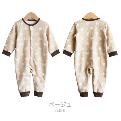 カバーオール70cm80cm【日本製】ベビースワンハリネズミ柄カバーオール長袖ベビー服男の子女の子ロンパースプレオールボディオールコンビネゾンオールインワンロンパス春秋冬服おしゃれかわいいギフト出産祝い