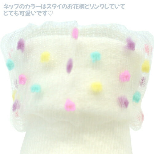 日本製スタイソックスセットクリームシャンティ出産祝い新生児女の子ケーキボックスかわいいおしゃれ靴下よだれかけビブベビー服雑貨箱入りお手頃ギフトプレゼントクリスマス出産準備ボックス入り